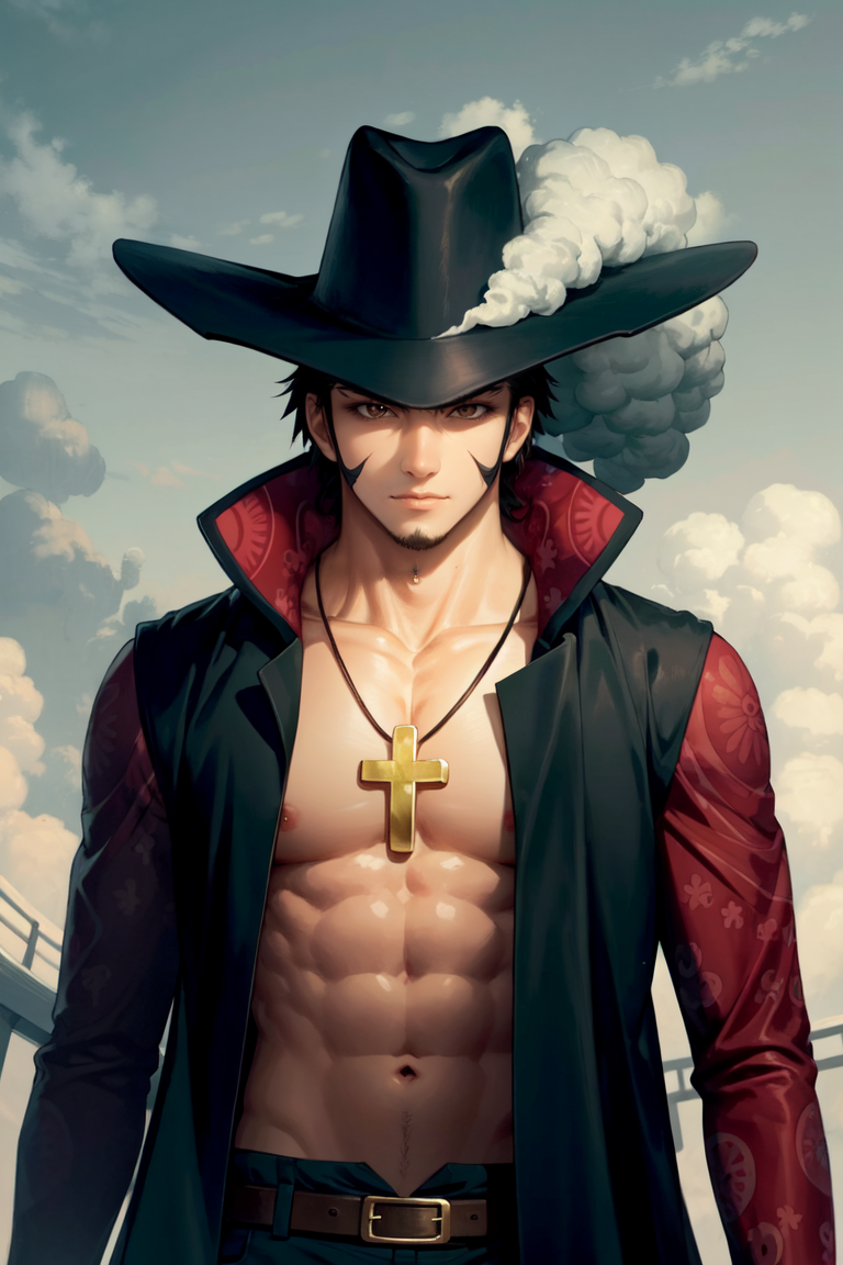 00139-2023-09-17-divineelegancemix_V7-Euler a-good anatomy, masterpiece, best quality, 1boy, solo, looking at viewer,straight-on, scenery, upper body,_ANIME_OP_dracule_mihawk.png